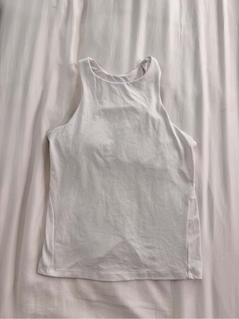 all in motion (target) White High-Neck Racerback Tank with pads (Size Small)
